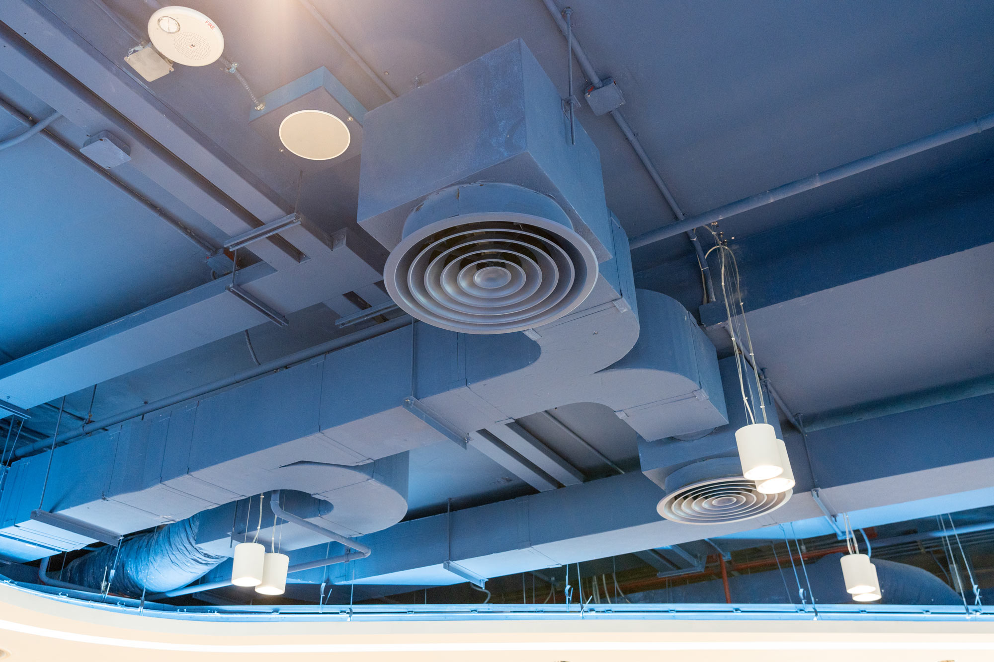 Ventilation i taket på en lokal